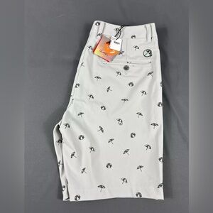 Puma Golf Shorts Arnold Palmer Umbrella Print 32 x 9 Gray Polyester